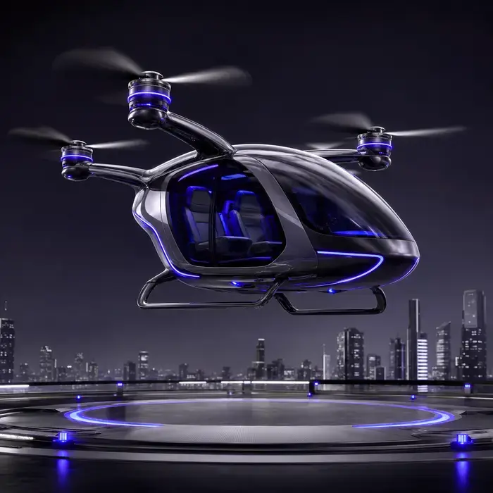 Imagine reprezentativă pentru familia Taxi aerian și drone pentru pasageri